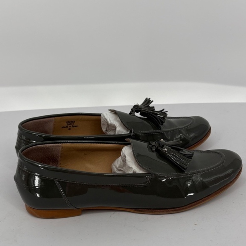 🐆 Office London grey Patent Leather Tassel Loafers